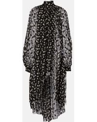 Chloé - Floral Silk Chiffon Midi Dress - Lyst
