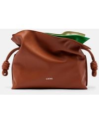 Loewe - Flamenco Medium Layered Leather Clutch - Lyst