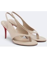 Christian Louboutin - Miss Z Suede Thong Sandals - Lyst