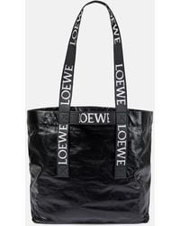 Loewe - Large Leather Fold Tote Bag - Lyst