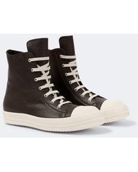 Rick Owens - Temple Leather High-Top Sneakers - Lyst