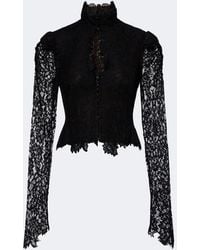 De La Vali - Vitalis Lace Cotton-Blend Corset Top - Lyst