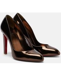Christian Louboutin - Fannylove 100 Metallic Leather Pumps - Lyst