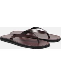 The Row - Sandalen City Aus Leder - Lyst
