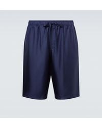 Dolce & Gabbana - Silk Satin Bermuda Shorts - Lyst