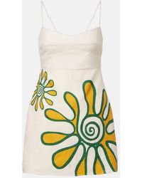 Cala De La Cruz - Vestido Corto Lucca De Lino Estampado - Lyst
