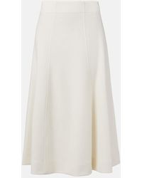 Jil Sander - Falda Midi De Punto - Lyst