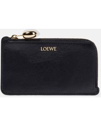 Loewe - Logo Leather Card Holder - Lyst