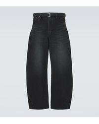 Sacai - Belted Barrel-Leg Jeans - Lyst
