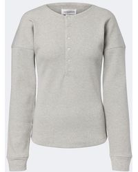 Victoria Beckham - Hazel Ribbed-Knit Cotton Top - Lyst