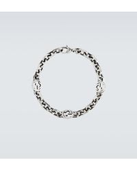 Gucci - Silver Bracelet With Interlocking G - Lyst