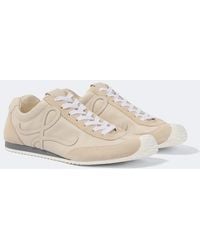 Loewe - Ballet Runner 2.0 Suede-Trimmed Leather Sneakers - Lyst