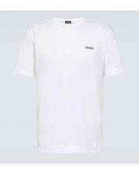ZEGNA - Camiseta De Jersey De Algodon Con Logo - Lyst