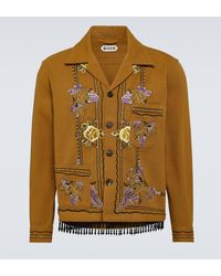 Bode - Embroidered Cotton Jacket - Lyst