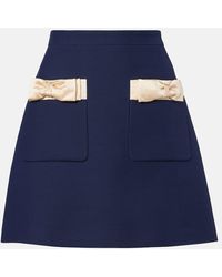 Valentino - Crepe Couture Bow-Detail Miniskirt - Lyst