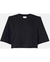 Isabel Marant - Zaely Cropped Cotton Jersey T-Shirt - Lyst