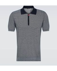 Kiton - Striped Cotton Polo Shirt - Lyst