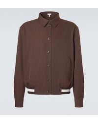 Loewe - Wool Gabardine Blouson Jacket - Lyst