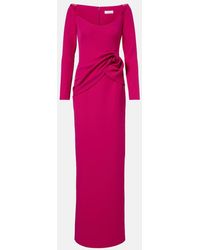 Safiyaa - Emmina Draped Crepe Gown - Lyst