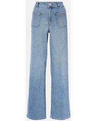 FRAME - Le Slim Palazzo Wide-Leg Jeans - Lyst