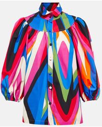 Emilio Pucci - Bedruckte Bluse aus Baumwolle - Lyst