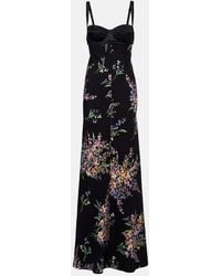 Dolce & Gabbana - Floral Silk-Blend Charmeuse Maxi Dress - Lyst