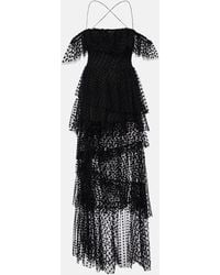 Alexandra Miro - Carmen Tiered Tulle Maxi Dress - Lyst