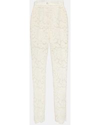 Dolce & Gabbana - High-rise Lace Pants - Lyst