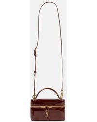 Saint Laurent - Gaby Cassandre Patent Leather Vanity Bag - Lyst