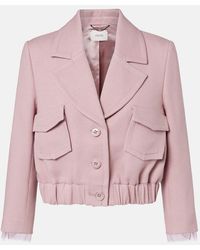 Dorothee Schumacher - Layered Coolness Organza-Trimmed Cropped Jacket - Lyst