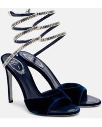 Rene Caovilla - Sandales Spark 105 En Velours A Ornements - Lyst