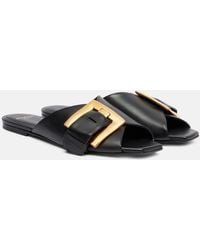 Balmain - Pantoletten Anthem 15 Aus Leder - Lyst