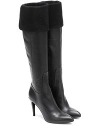 Max Mara Bonnet Knee-high Leather Boots - Black