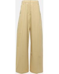 Sportmax - Gebe Low-rise Cotton Wide-leg Pants - Lyst