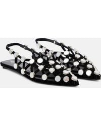 The Attico - Grid Slingback Sandals - Lyst