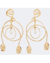Chloé - Floral Faux-Pearl Drop Earrings - Lyst