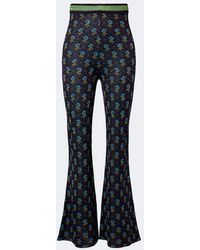 Etro - Floral Jacquard Flared Pants - Lyst