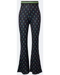 Etro - Floral Jacquard Flared Pants - Lyst