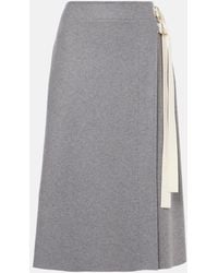Jil Sander - Wool-Blend Wrap Skirt - Lyst