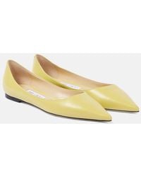 Jimmy Choo - Love Leather Ballet Flats - Lyst