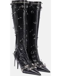 Balenciaga - Cagole 90Mm Pointed-Toe Boots - Lyst