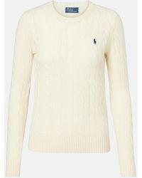 Polo Ralph Lauren - Pony Cable-Knit Wool And Cashmere Sweater - Lyst