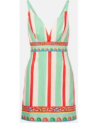 Dolce & Gabbana - Taormina Striped Cotton-Blend Minidress - Lyst