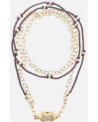 Marie Lichtenberg - 14kt Gold Locket Necklace With Sapphires - Lyst