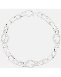 Gucci - Interlocking G Sterling Bracelet - Lyst