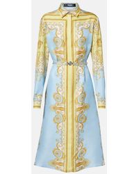 Versace - Silk Dress With Belt - Lyst