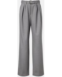 Dries Van Noten - Belted Wool-Blend Wide-Leg Pants - Lyst