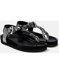 Isabel Marant - Brook Metallic Leather Sandals - Lyst