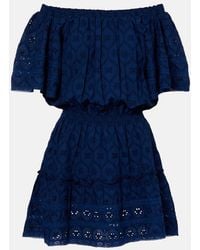 Melissa Odabash - Micha Broderie Anglaise Cotton Minidress - Lyst