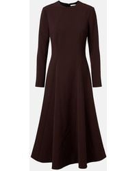 Emilia Wickstead - Olivienne Pleated Crepe Midi Dress - Lyst